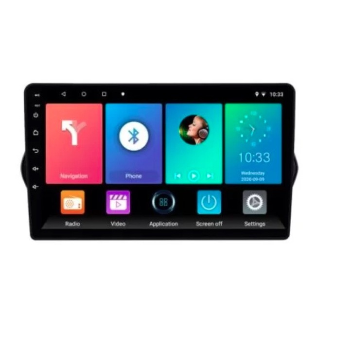 Multimedia cu navigatie pentru Fiat Tipo, 2015-2022, 9'', Android, 4+1+16, Negru