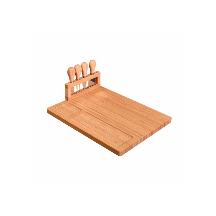 Platou din bambus cu accesorii pentru servire