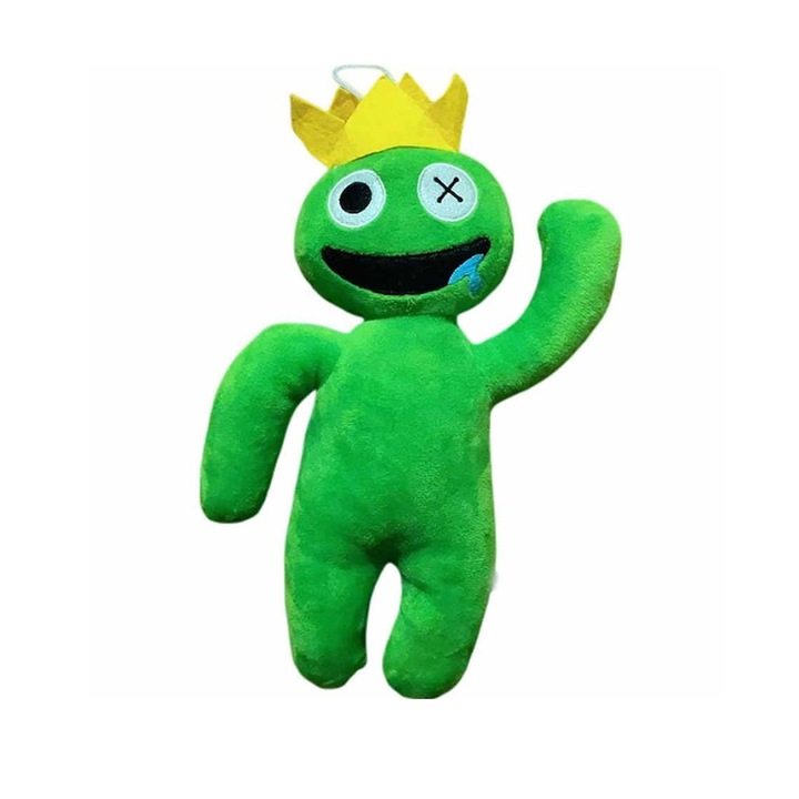 Breloc Jucarie de Plus Zenuk - Prietenii Curcubeu, Personaj din Roblox, 20 Cm, Verde