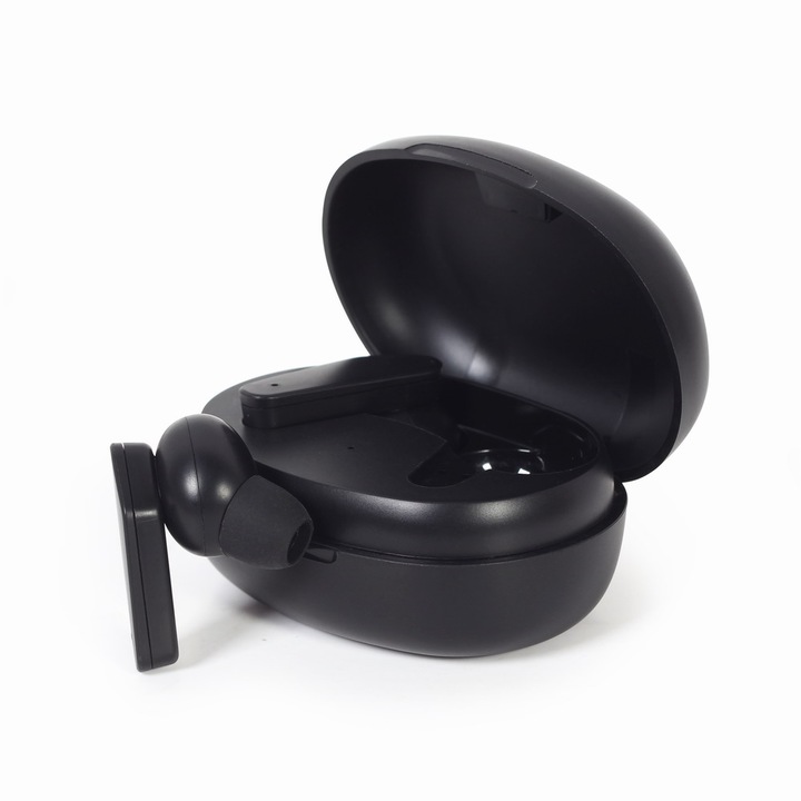 Gembird TWS-ANC-MMX Bluetooth headset, TWS, külső zajcsökkentővel, fekete, töltős bölcső