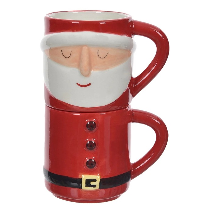 2 db kávés és teás csésze Mikulás készlet, kerámia, 300 ml