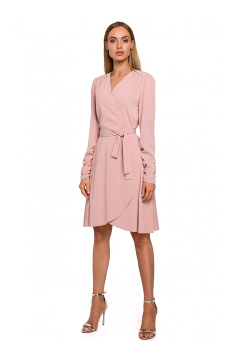 Елегантна рокля, Moe, Полиестер, Розово