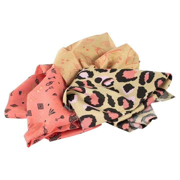 Set 3 tesaturi artizanale pentru activitati creative Stylex Boho, 50 x 70 cm