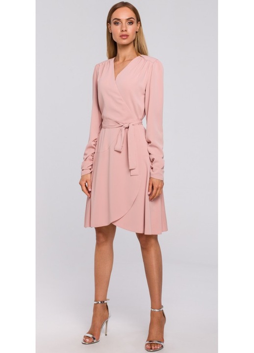 Rochie eleganta roz din poliester Moe, Roz