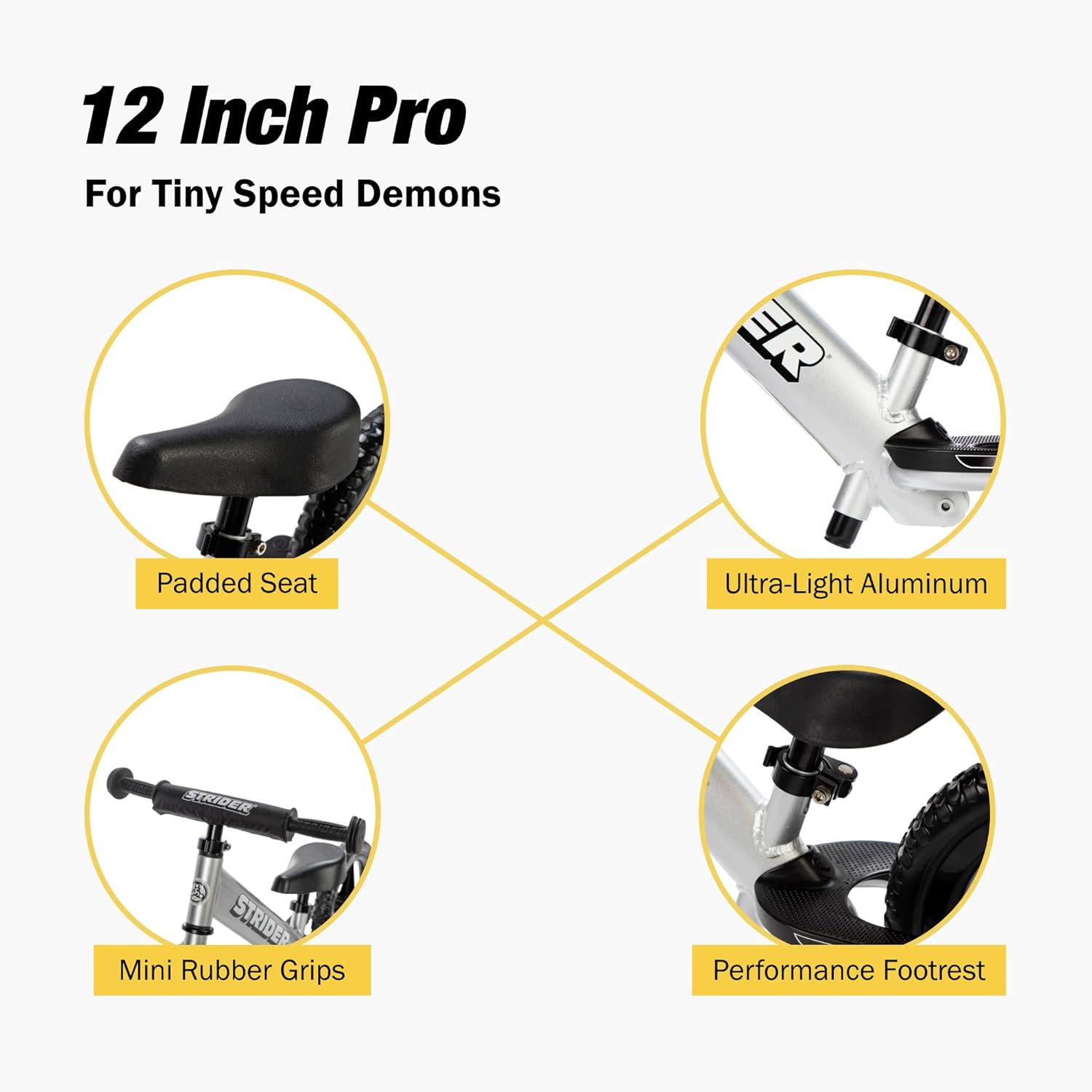 Bicicleta fara pedale pentru copii Strider 12 Pro Balance, 2-5 ani