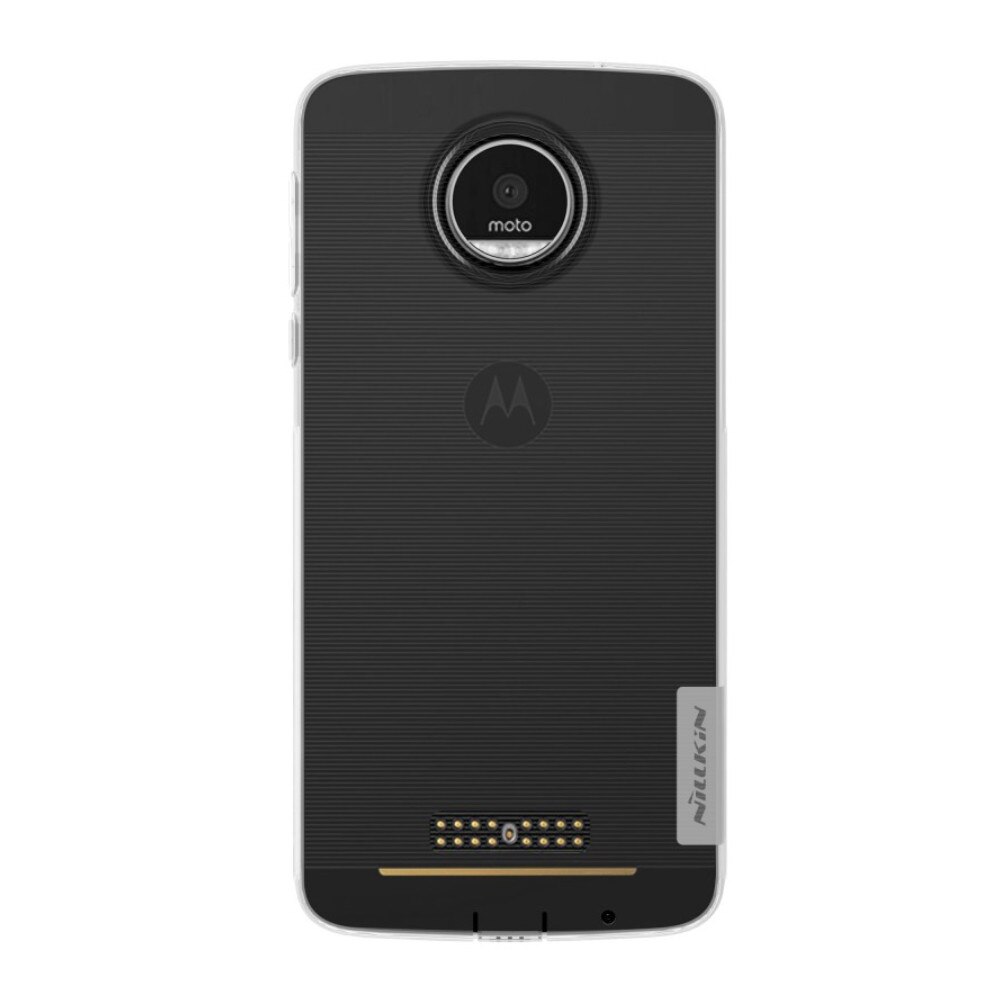 Husa din silicon Nillkin pentru Motorola Moto Z, negru transparent