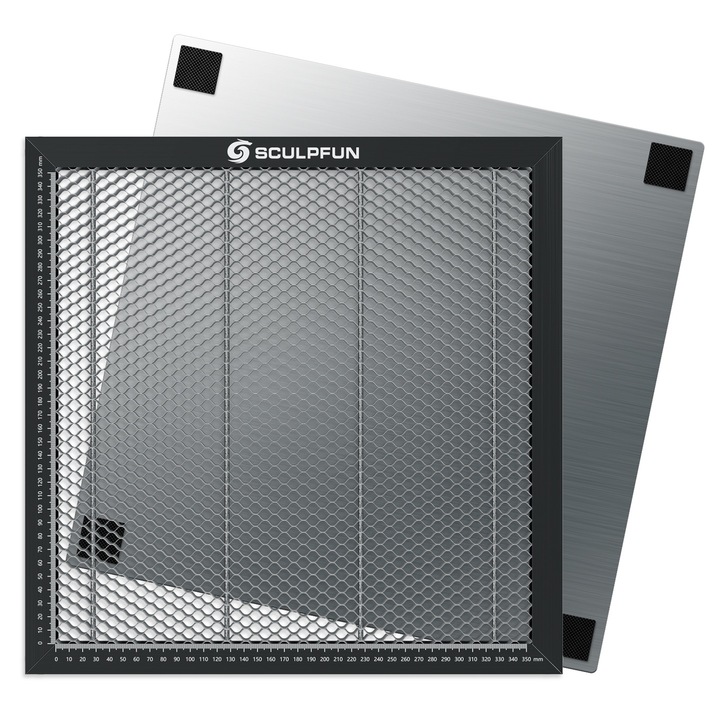 SCULPFUN S9 lézergravírozó gép, 90W, XL lemez/henger/légpumpa/vezető, kék