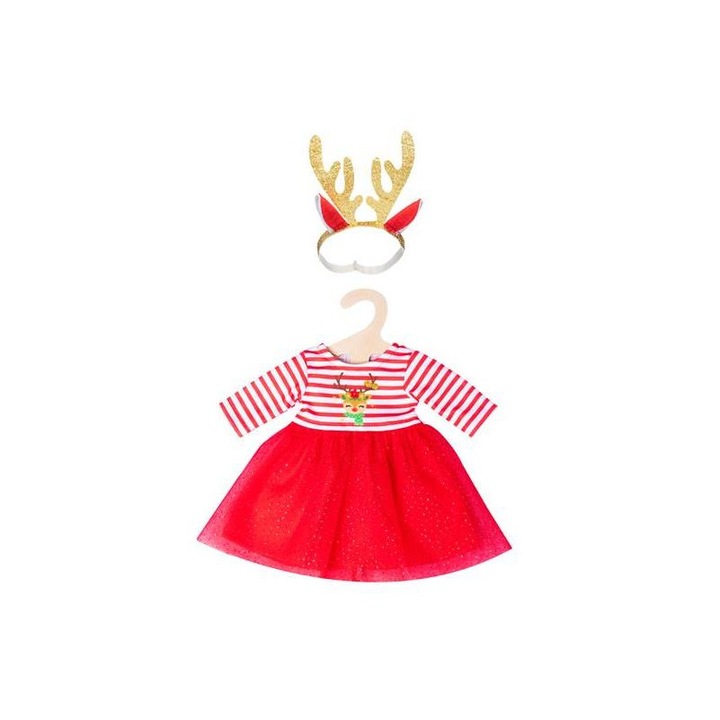 Heless 9021510 Rénszarvasos ruha fejdísszel játékbabának - 35-45 cm