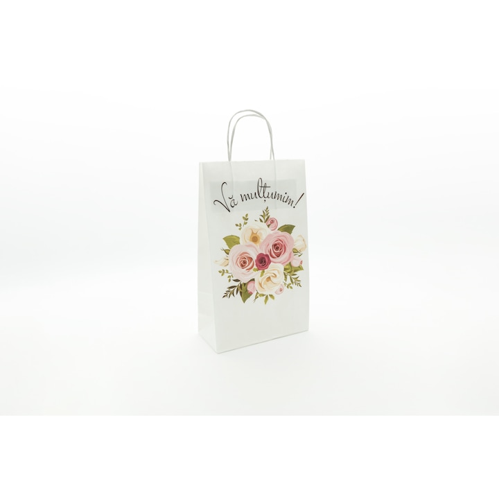 Punga buchet de flori, cu maner rasucit, Publiserv, 18 x 8.5 x 30 cm