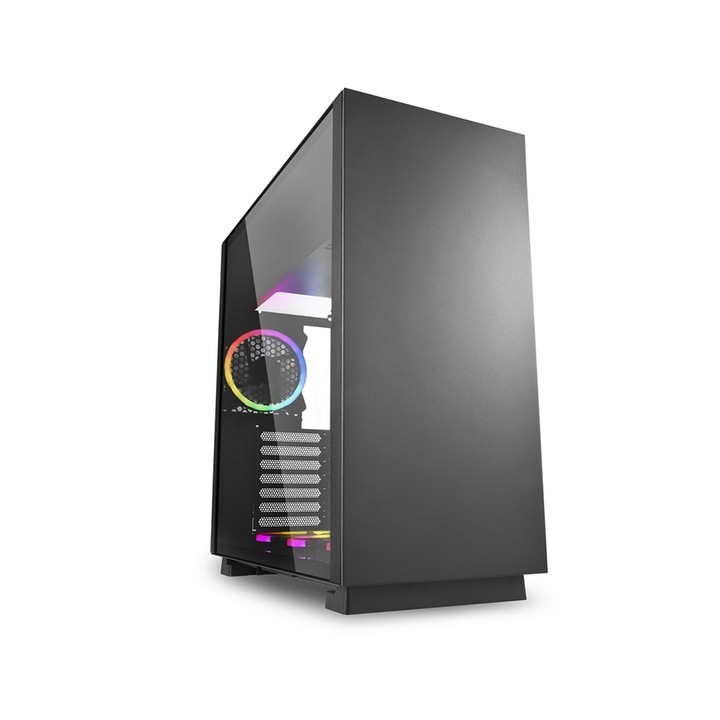 Carcasa Antec C3, iluminare aRGB, Middle Tower, Fara sursa Negru