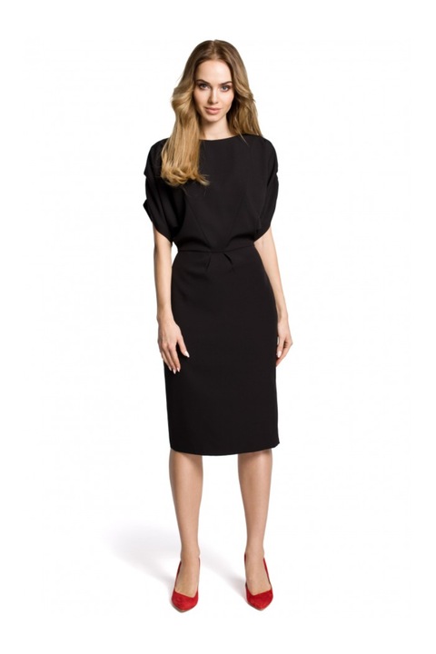 Дамска рокля, MOE, Полиестер/Еластан, Черна, M