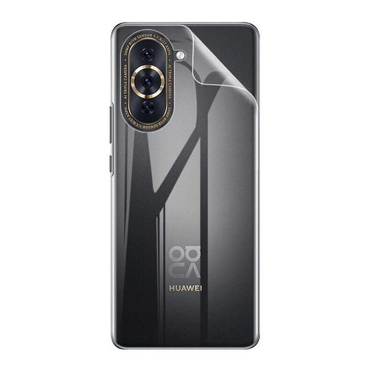 Hátlapfólia, Huawei Nova 10 telefonhoz, regenerálható szilikon hidrogél, rugalmas hidrokristály, optimális megoldás, teljes ragasztó, egyszerű telepítés, átlátszó