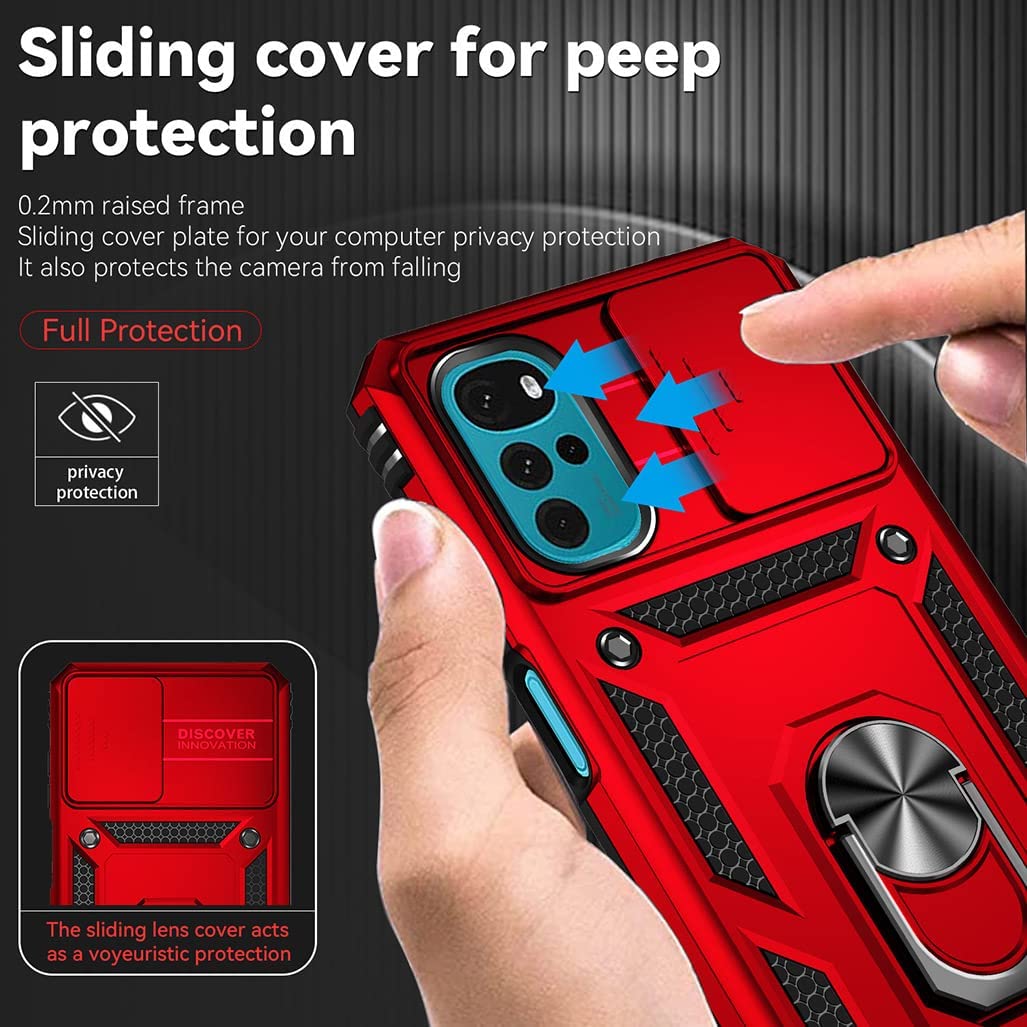 MAOGE Cover per Motorola Moto G22, Scorrevole [Protezione Fotocamera