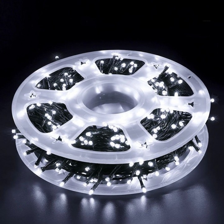 Fényszerelés karácsonyra, lineáris, 50M, 240 LED, hideg fehér színben