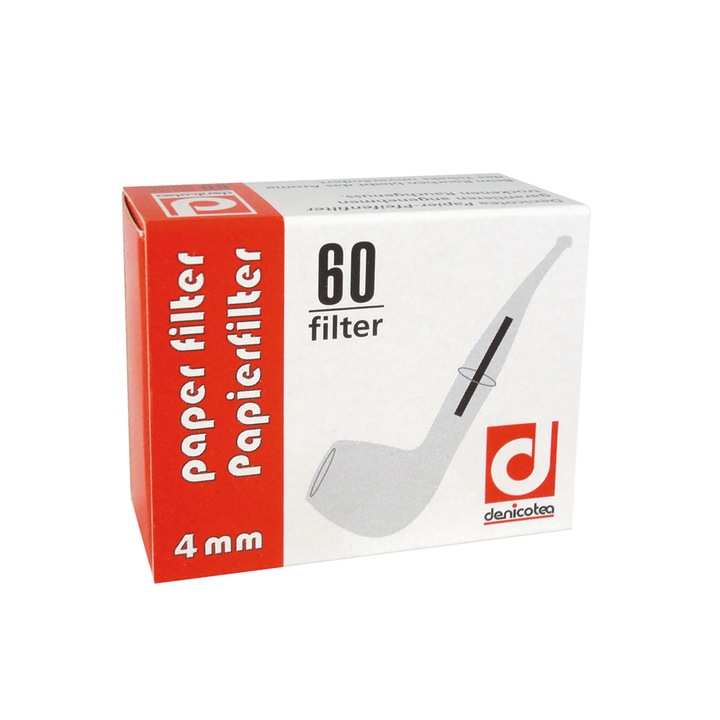 Filtre pentru pipa - Denicotea 4 mm, 60