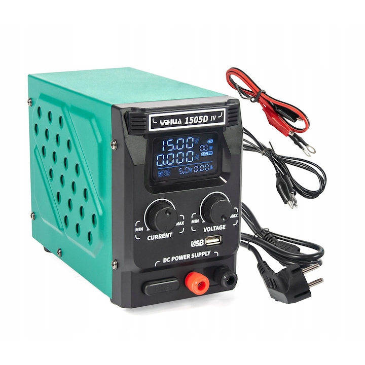 Sursa De Alimentare De Laborator, Diolut, 1505D-Iv, Tensiune De Alimentare: 220-240V/Ac, 50Hz, Putere: 120W, Impotriva Supratensiunii, Impotriva Suprasarcinii, Impotriva Supracurentului Si Impotriva Scurtcircuitului, 1,5 Kg, 20 x 9,8 x 15,4 cm, Alb