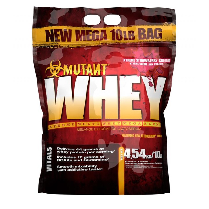 Proteina Mutant Whey ciocolata 4540g