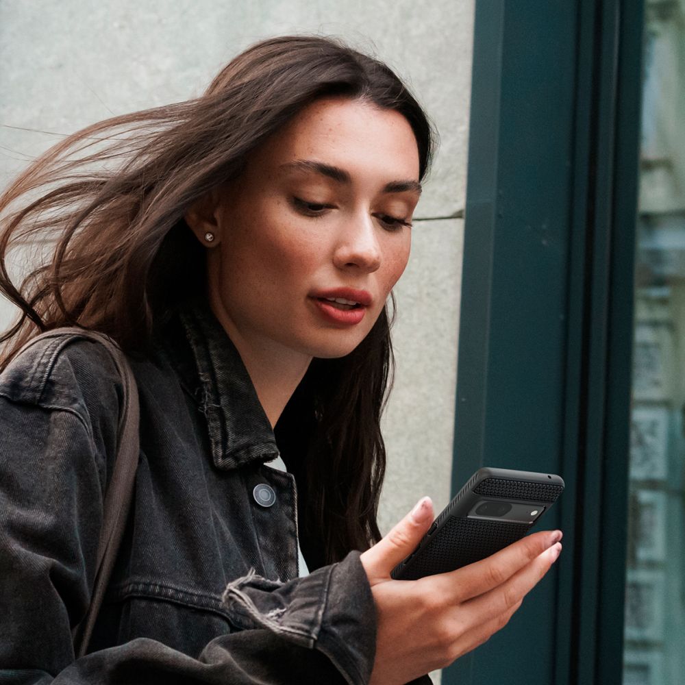 Husa, Spigen Liquid Air pentru Google Pixel 7, Negru