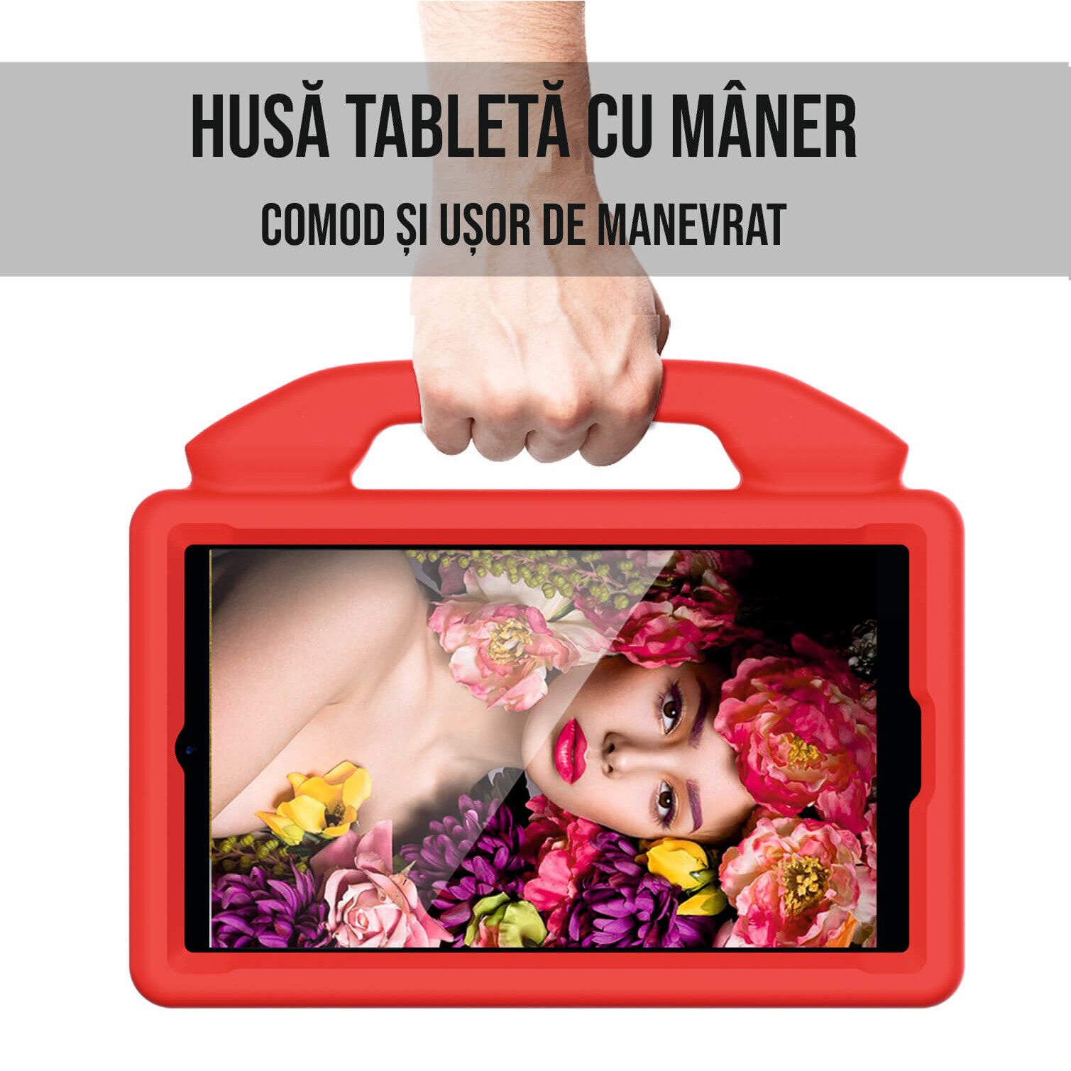 Husa tableta compatibila Samsung Tab A7 T500/T505 2020 10.4", Samsung TAB A7 T500 10.4", Huawei Mate Pad, Huawei Mate SE 10.4", Lenovo K10, Lenovo M10 Plus 10.3", M10 Plus TBX606F 10.3, burete, Ideas4Comfort, rosu