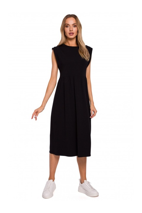 Дамска рокля, MOE, Памук/Еластан, Черна, XL