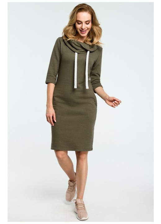 Rochie de trening dreapta cu guler, Verde