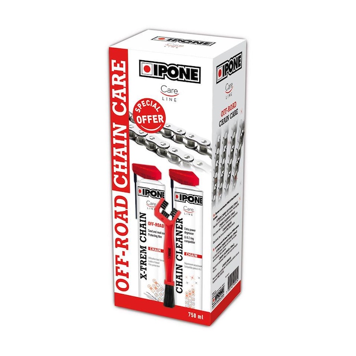 Spray intretinere lant moto, Ipone, Pachet Lant Off- Road, 0.750L