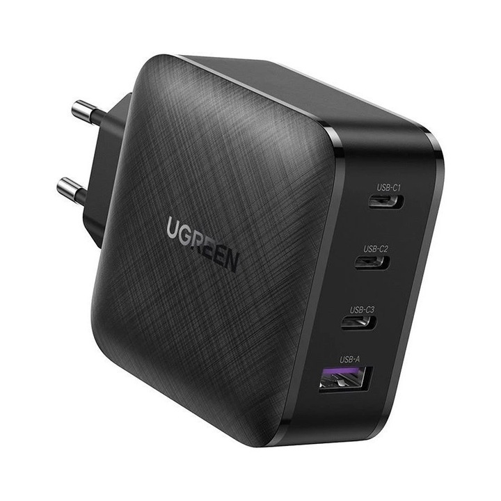 Gyorstöltő Ugreen PPS 65W USB / 3x USB Type C 3.0 Power Delivery, fekete (CD224 707) HRT-72544