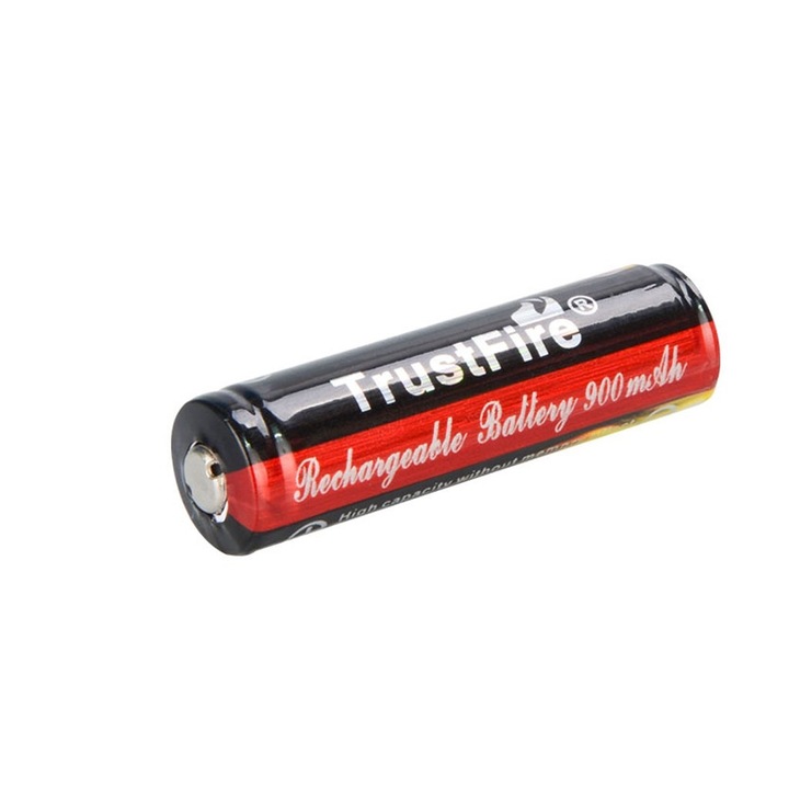 Trustfire 14500 gombos felső akkumulátor, 900 mAh PCB-vel