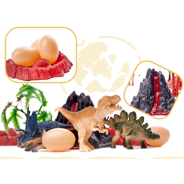 Figurák állatok dinoszauruszok + tartozékok 83 darab