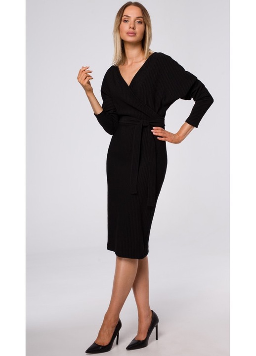 Rochie, Poliester / Elastan, Galben, Negru