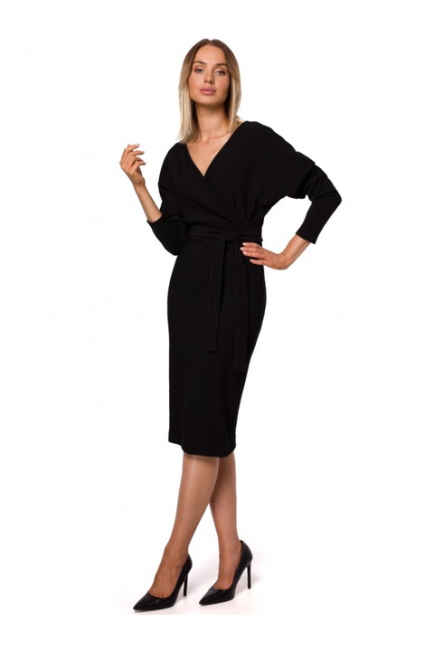 Рокля, Полиестер/Еластан, Жълт, Черен