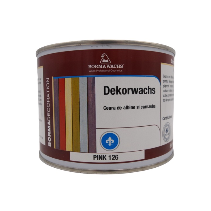 Dekoratív viasz krétafestékek védelmére, rózsaszín, Borma Wachs, Dekorwachs, 500 ml