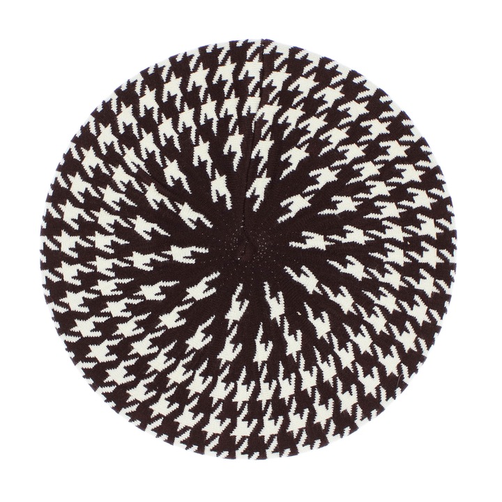 Дамска барета Buticcochet, един размер, от вискоза, стилизиран модел, кафява - BSC478