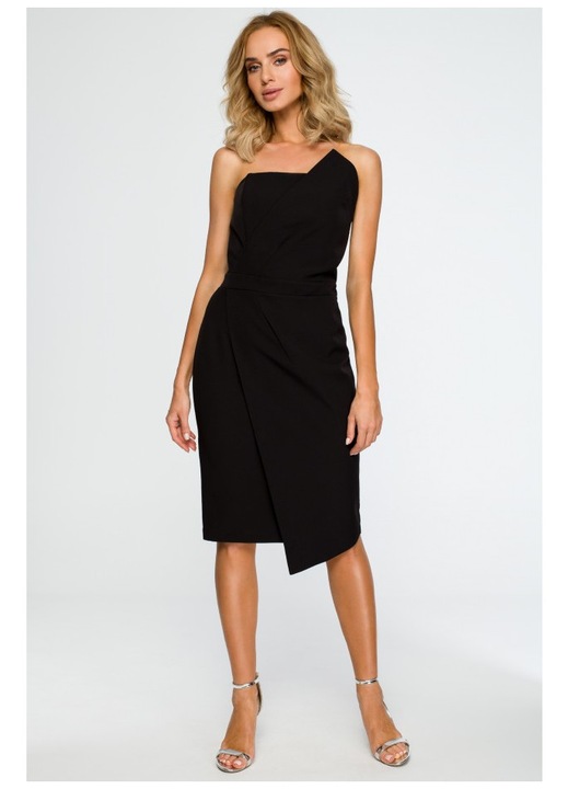 Rochie tip creion, Moe, Poliester/Elastan, Negru