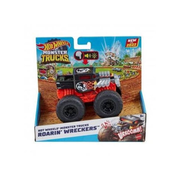 Mattel 5034321 Hot Wheels: Monster Trucks Roarin' Wreckers kisautó fénnyel és hanggal 1/43