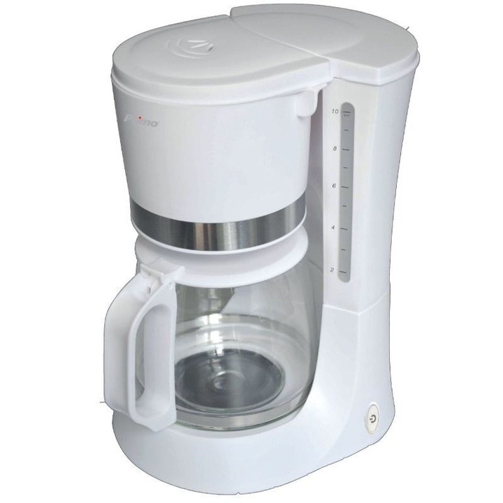 Cafetiera Primo, PRCM-40214, Eco, Recipient sticla, 1.2L, 680W, Alb