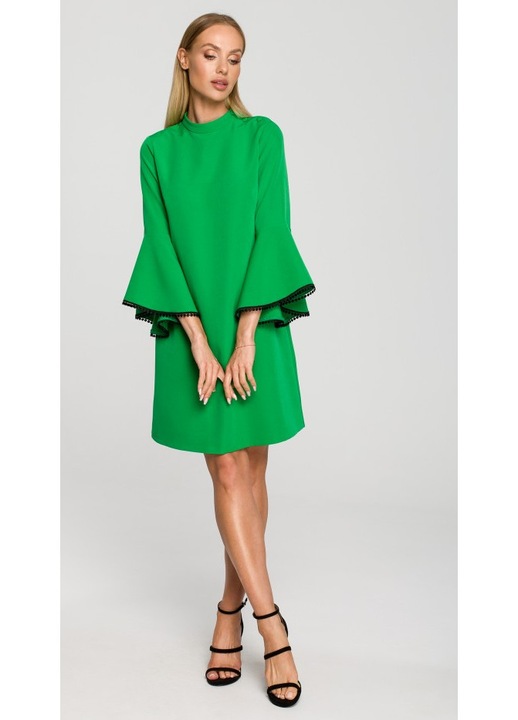Rochie eleganta \ Poliester, Roz, Verde