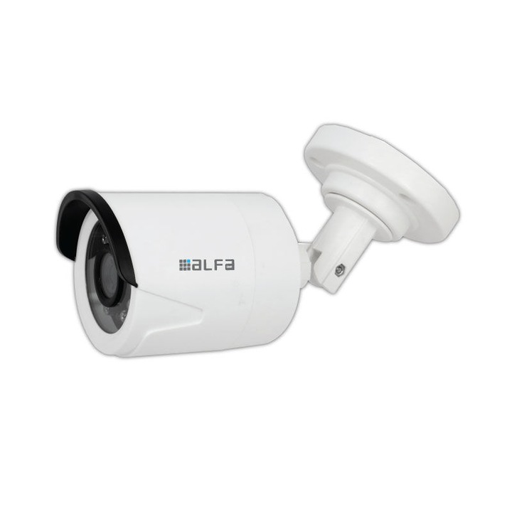 Camera de supraveghere falsa, Alfaone, DM50HK, ABS, LED IR, Alb