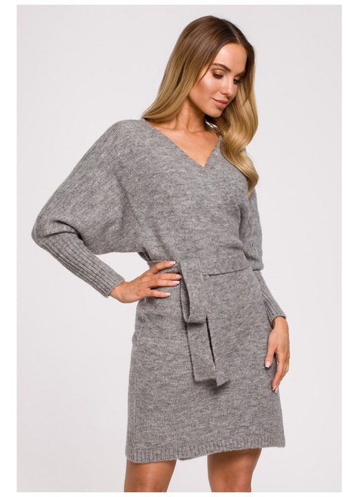 Rochie dama, MOE, Poliester/Lana, Gri