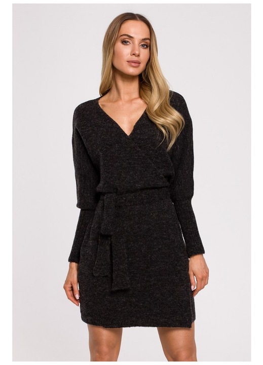 Rochie dama, MOE, Poliester/Lana, Negru, Negru