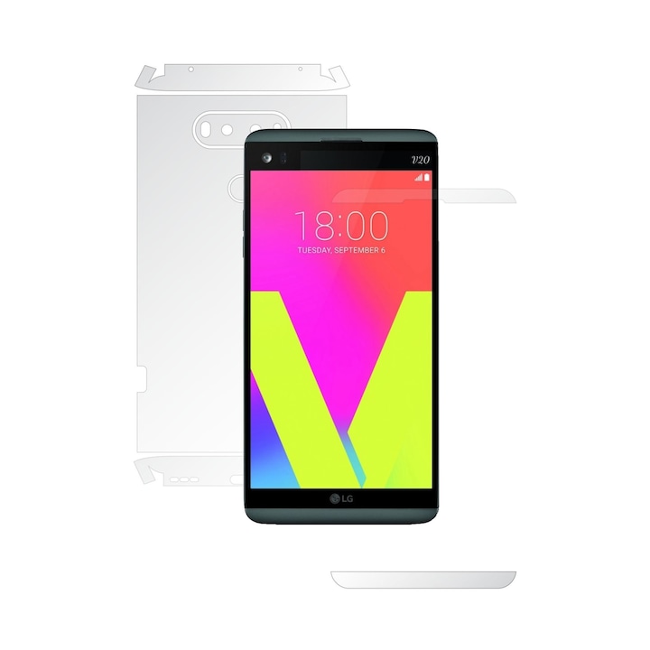 Folie Transparenta Invisible Skinz Ultra-Clear AutoRegeneranta, Skin Protectie Carcasa si Laterale pentru LG V20