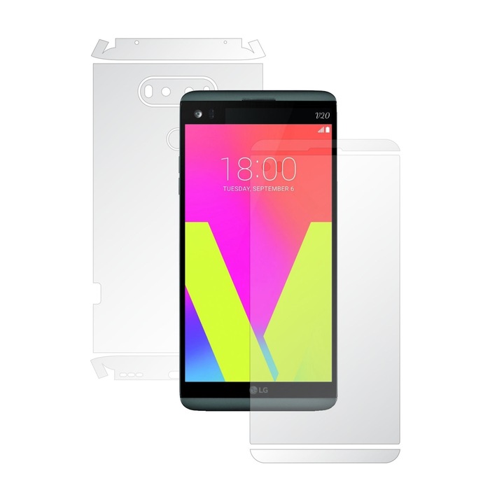 Folie Transparenta Full Body Invisible Skinz Ultra-Clear HD, Skin Protectie Totala Ecran si Carcasa pentru LG V20