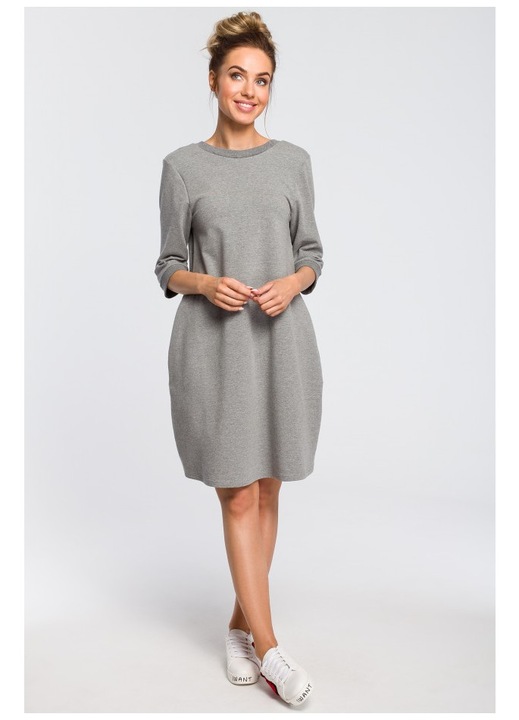 Rochie de trening cu decolteu la spate - albastru marin, Gri