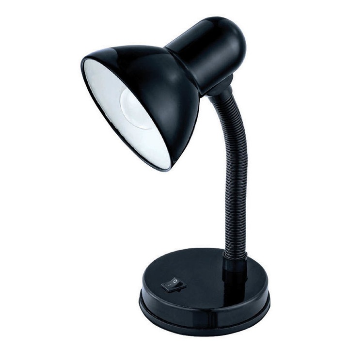 Lampa de birou, Sunfos, SUDL-30128, Metal, E27, 40W, 37 cm, Negru mat