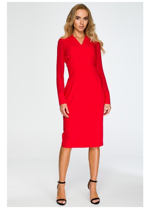 Rochie cu sifon, Style, Poliester/Vascoza, Rosu