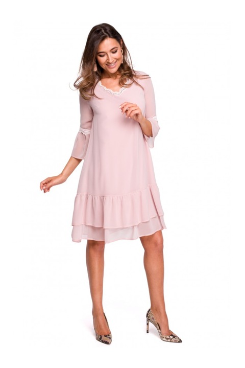 Rochie boho, Style, Poliester, Poz pudra