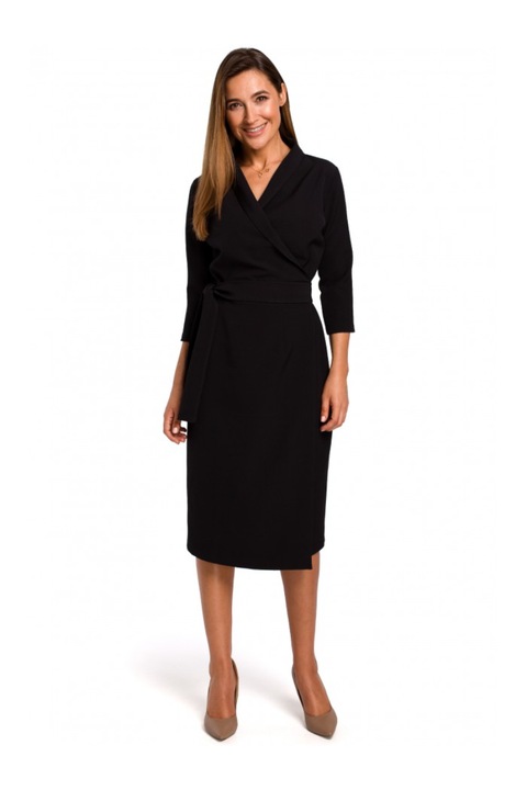 Ruha stilus, polieszter/elasztan, barna, Fekete