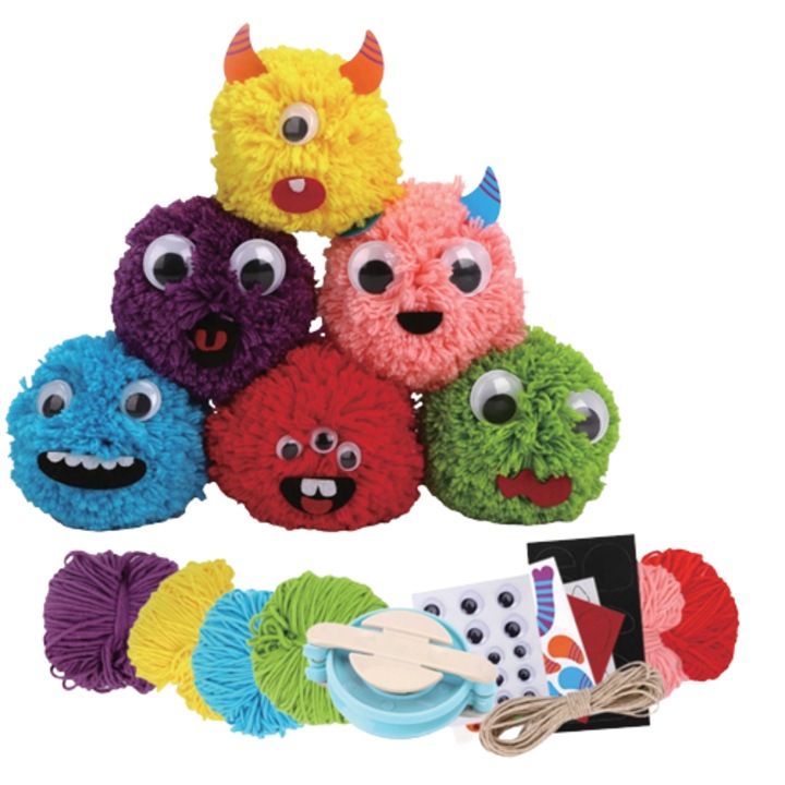 Set 21 elemente joc creativ, WOOPIE, Monstruleti, Multicolor, 5+