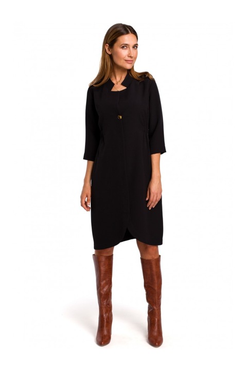 Рокля Блейзър, Style, полиестер/еластан, тъмно син, Черен