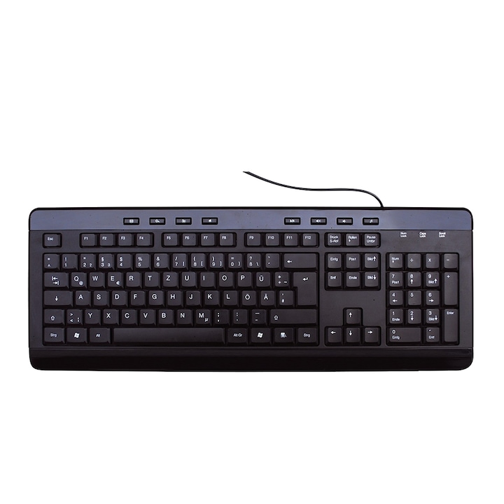 Tastatura wireless Bluetooth ultra-subtire, 78 taste, alb argintiu, 28.5x12.5x2cm